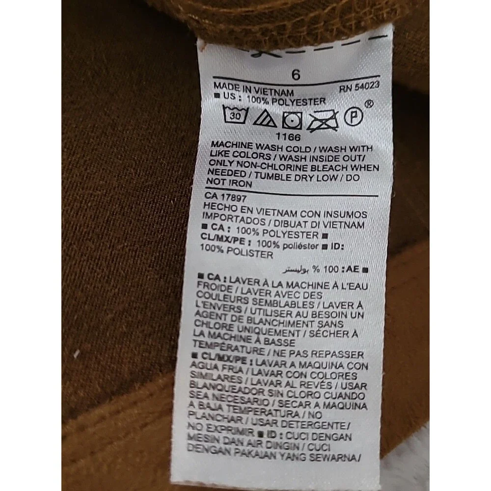Old Navy Faux Suede Mini Skirt Pockets Womens Size 6 Golden Brown